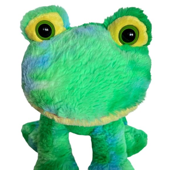 Dan Dee Collectors Choice Frog Plush 13” Green Blue Stuffed Animal Toy - Picture 2 of 10
